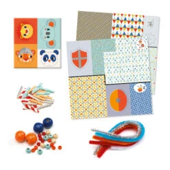 Djeco Rijgen Knutselset Mijn-Ridders -Speelgoed Winkel Djeco Rijgen met chenille Ridders 2