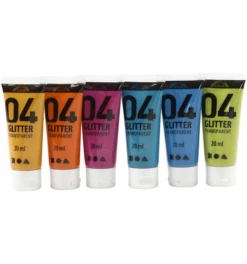 Plakkaatverf Set Acrylverf Glitter Secundaire Kleuren