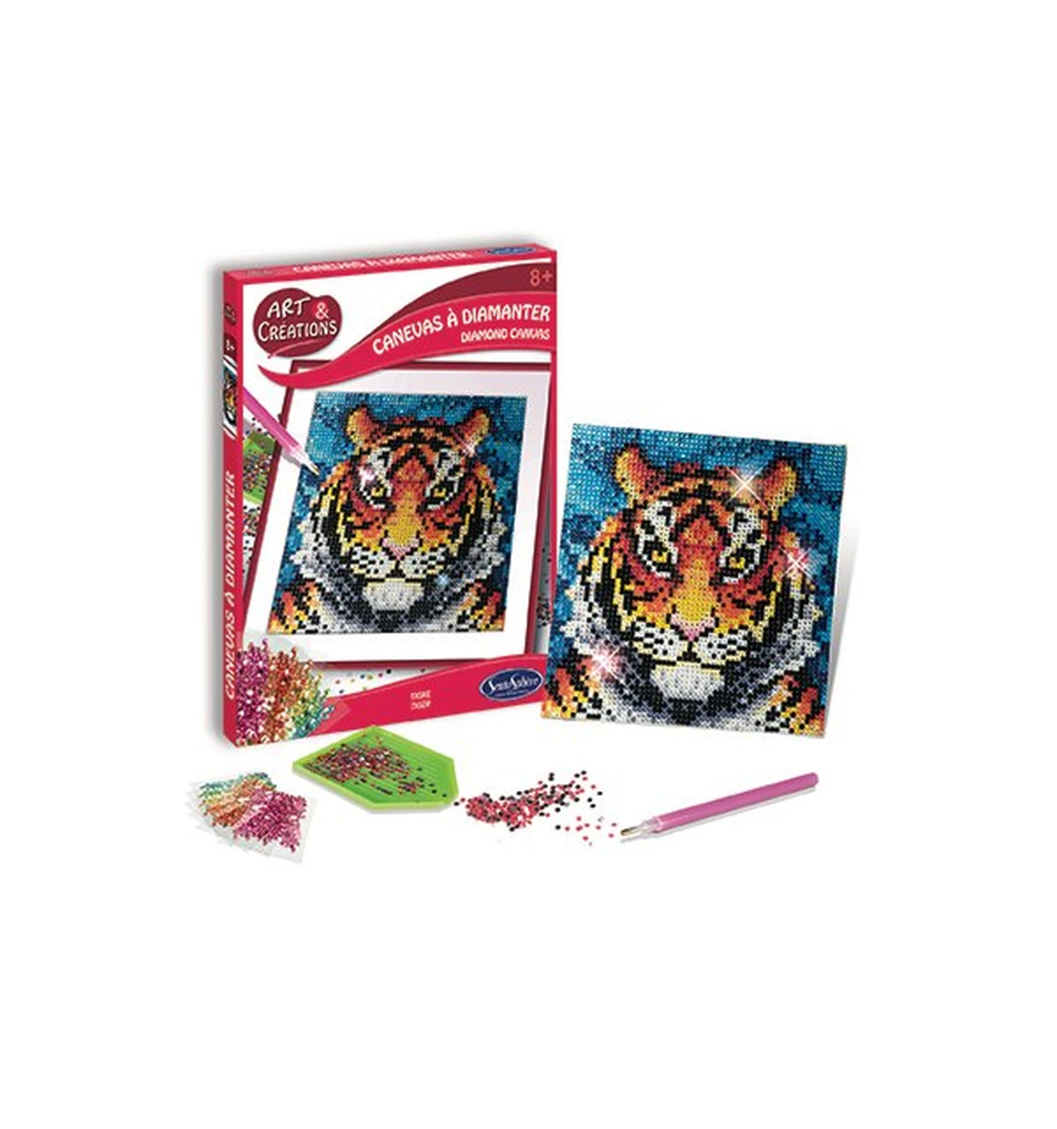 Diamond Painting Tijger – Sentosphere Knutselpakket 4 Diamond Painting Tijger – Sentosphere Knutselpakket - Afbeelding 2