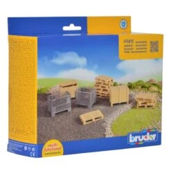 Bruder 2415 Logistieke Set Kisten En Pallets -Speelgoed Winkel bruder 02415 pallets kratten 1