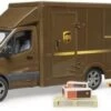 Bruder 02678 MB Sprinter UPS-Logistics +palletwagen + Chauffeur -Speelgoed Winkel bruder 2678 UPS MB sprinter met palletwagen chauffeur