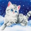 Diamond Dotz Kitten In The Snow 35x27cm. DiamondPainting -Speelgoed Winkel diamond dotz kitten in the snow 35x27cm