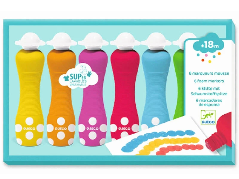 Djeco Foam Markers 3 Djeco Foam Markers