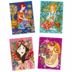 Djeco Knutselset Glitterschilderijtjes Bloemengeuren 3d -Speelgoed Winkel djeco glitterschilderijtjes bloemengeuren 3