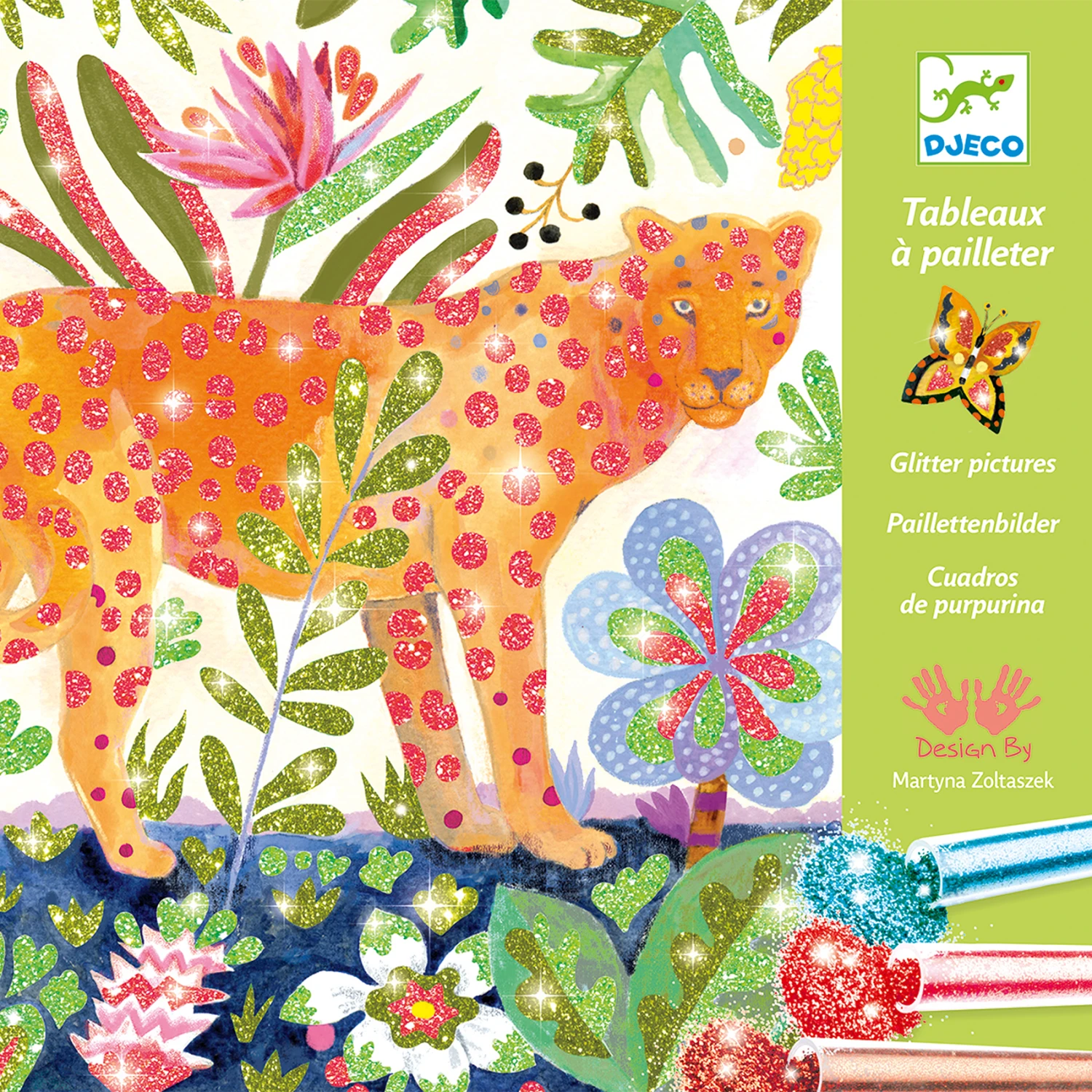 Djeco Knutselset Glitterschilderijtjes Tropico 3 Djeco Knutselset Glitterschilderijtjes Tropico