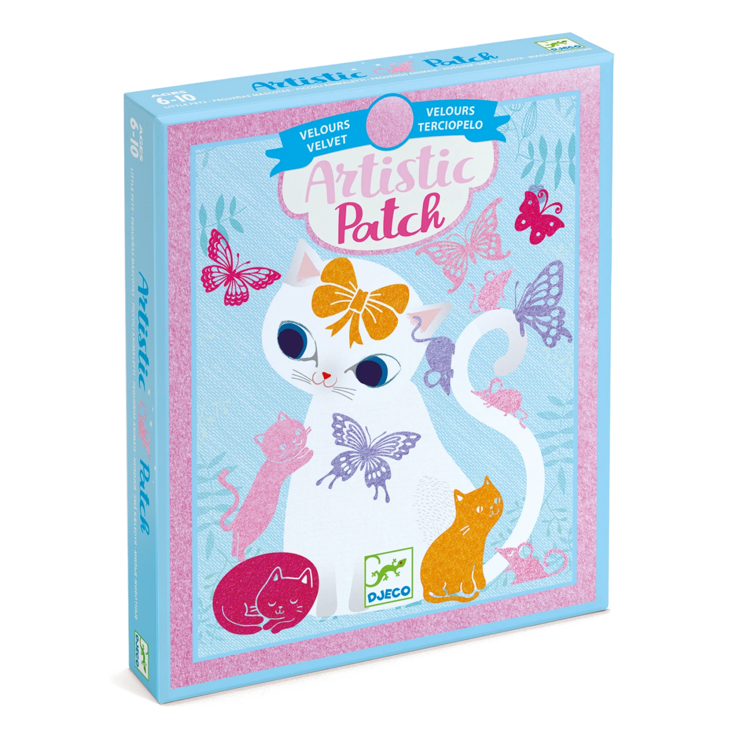 Djeco Knutselset Artistieke-veloursplaatjes Kleine-huisdieren 3 Djeco Knutselset Artistieke-veloursplaatjes Kleine-huisdieren