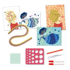 Djeco Knutselset Quilling Wervelend Haar En Petticoats -Speelgoed Winkel djeco knutselset quilling werveelend haar en petticoats 3