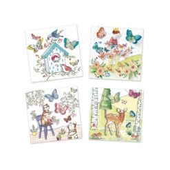 Djeco Kleurplaten-met-verrassing Vlindermeisje Knutselset -Speelgoed Winkel djeco verrassingskleurplaten vlindermeisje 2