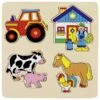 Houten Legpuzzel Boerderij Goki -Speelgoed Winkel goki 57902 legpuzzel boerderij