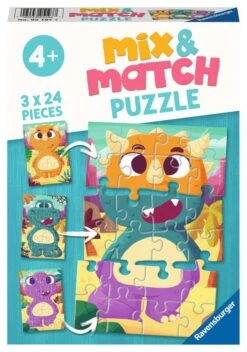 Kinder-Puzzel Mix & Match Schattige Dino’s – Ravensburger