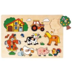 Noppenpuzzel Boerderij -Speelgoed Winkel noppenpuzzel boerderij goki 57632 1