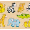Noppenpuzzel Dierentuin -Speelgoed Winkel noppenpuzzel dierentuin goki 57874