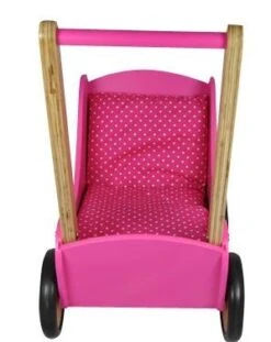 Poppenwagen Simply For Kids Stippen Rose -Speelgoed Winkel poppenwagen simply for kids stippen rose 2