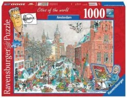 Ravensburger Puzzel Fleroux Amsterdam-in-de-winter 1000-stukjes -Speelgoed Winkel ravensburger puzzel amsterdam in de winter fleroux legpuzzel 2