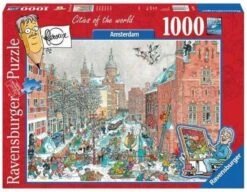 Ravensburger Puzzel Fleroux Amsterdam-in-de-winter 1000-stukjes -Speelgoed Winkel ravensburger puzzel amsterdam in de winter fleroux legpuzzel 3