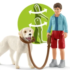 Schleich 42478 Wandelen Met Labrador FarmWorld -Speelgoed Winkel schleich 42478 wandelen met labrador 1 1