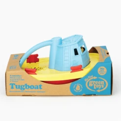 Green Toys Green-Toys Sleepboot Geel Met Blauw Handvat -Speelgoed Winkel sleepboot blauwe handvat green toys 1