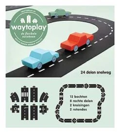 WayToPlay Highway Snelweg Rubber Flexibele Autobaan 24-dlg -Speelgoed Winkel snelweg waytoplay 89520122 1 1