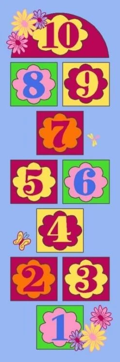 Speeltapijt Hinkelbaan Flower Power -Speelgoed Winkel speelkleed speeltapijt hinkelbaan flower power 1