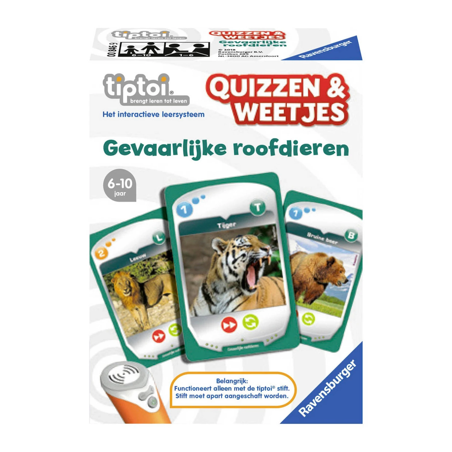 Tiptoi Quizzen & Weetjes “Gevaarlijke Roofdieren” 3 Tiptoi Quizzen & Weetjes “Gevaarlijke Roofdieren”